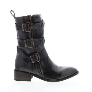 BED STU blanchett 3 buckle boot dark brown leather zip up rock n roll feel 9.5